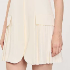 Robe Courte Tailleur Plissée