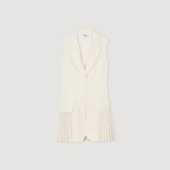 Robe Courte Tailleur Plissée