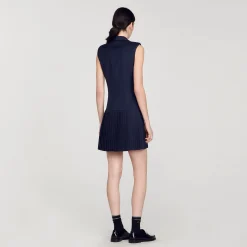 Robe Courte Tailleur Plissée
