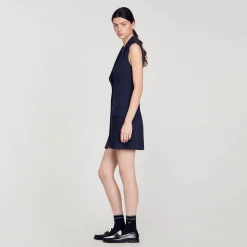 Robe Courte Tailleur Plissée