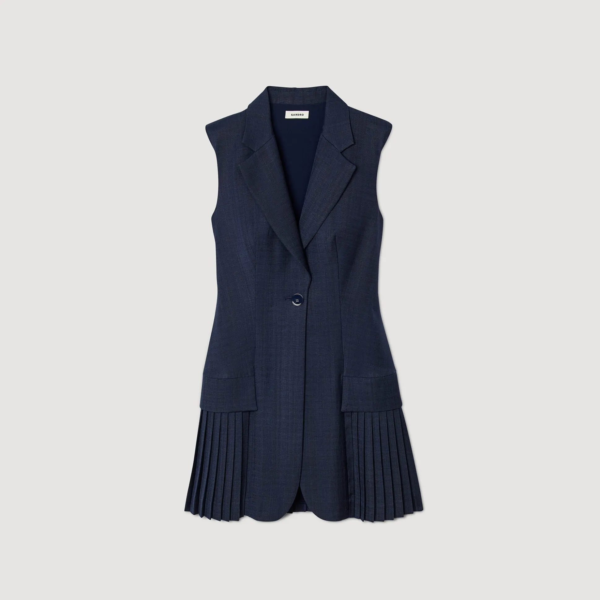 Robe Courte Tailleur Plissée
