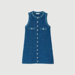 Robe Courte Trapèze En Tweed