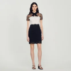 Robe En Dentelle Bi-couleur