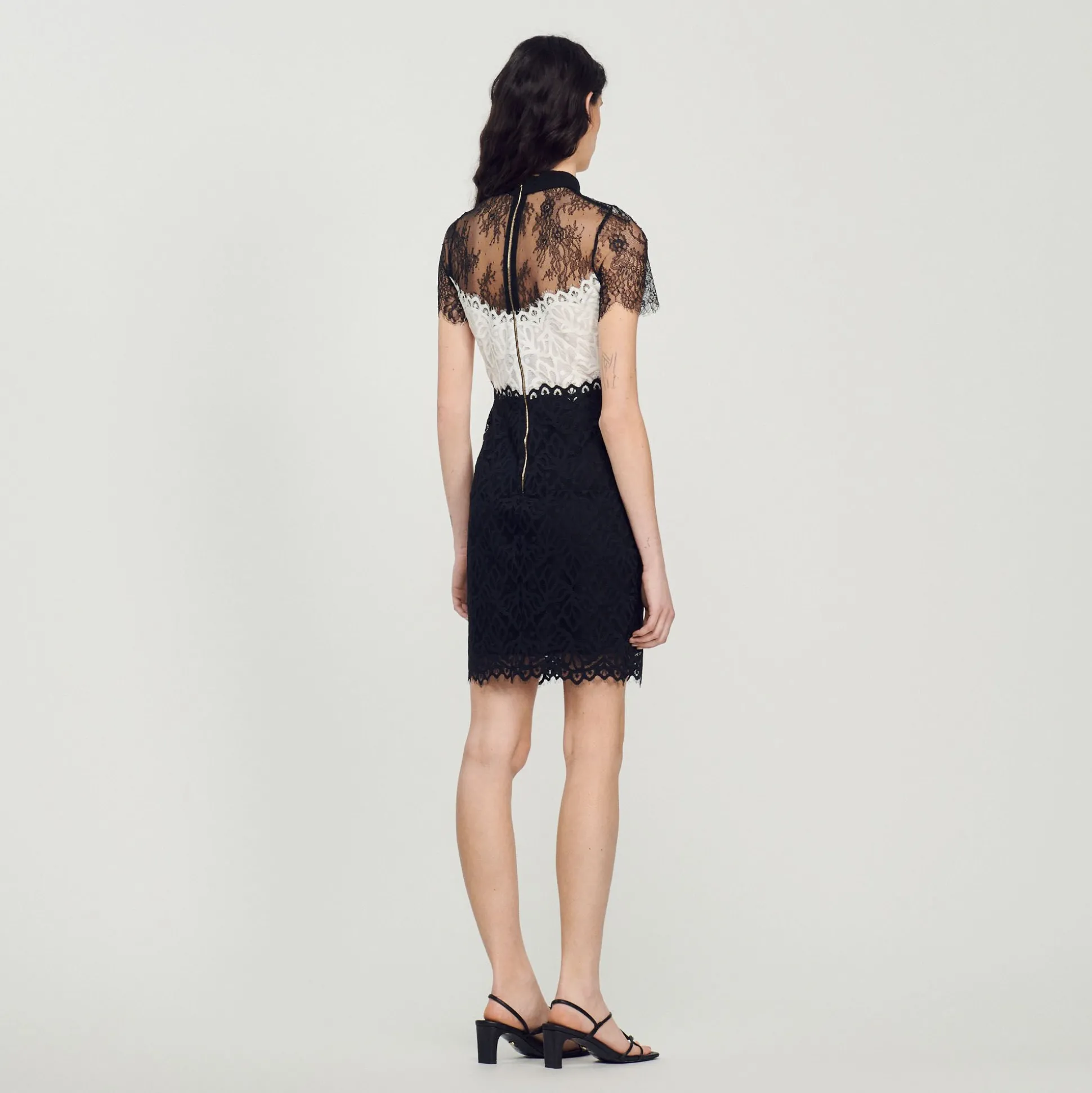 Robe En Dentelle Bi-couleur