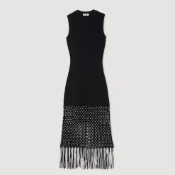 Robe En Maille à Franges