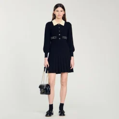 Robe En Maille Plissée
