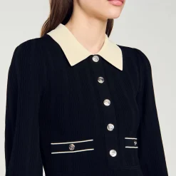 Robe En Maille Plissée