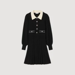 Robe En Maille Plissée