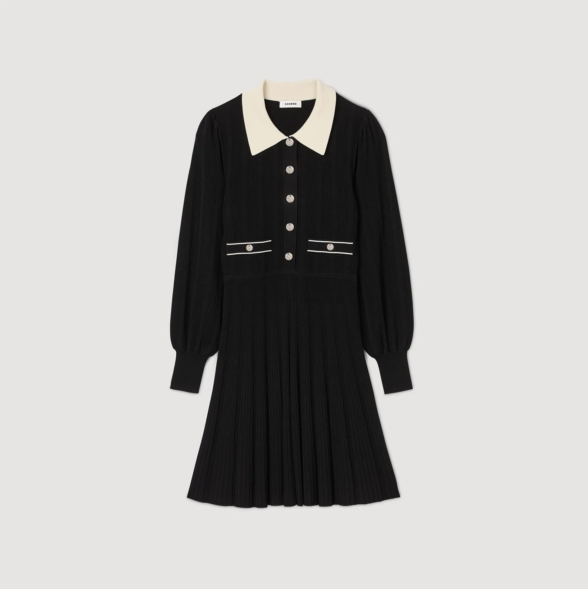 Robe En Maille Plissée