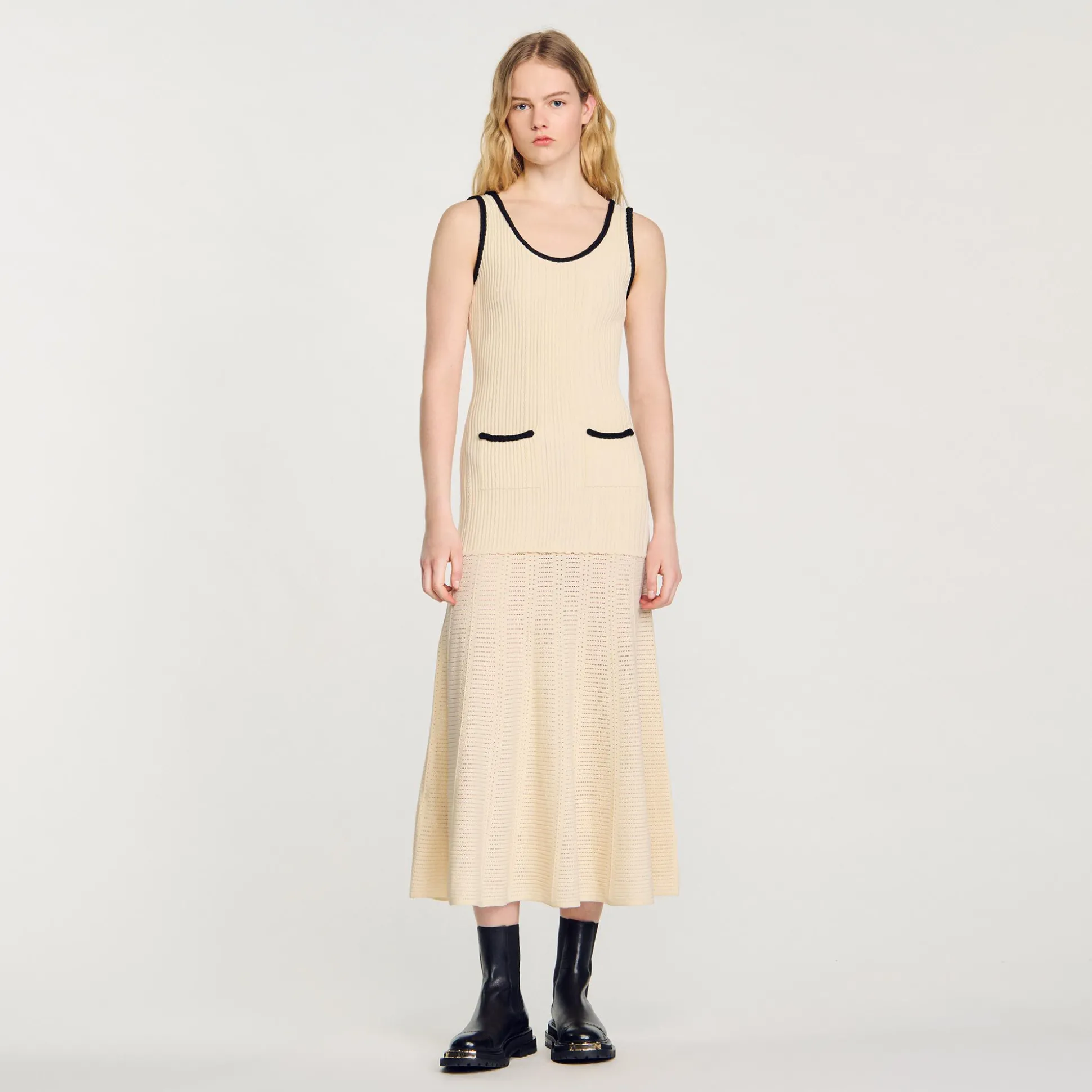 Robe En Maille Pointelle