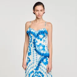 Robe Imprimée à Volants