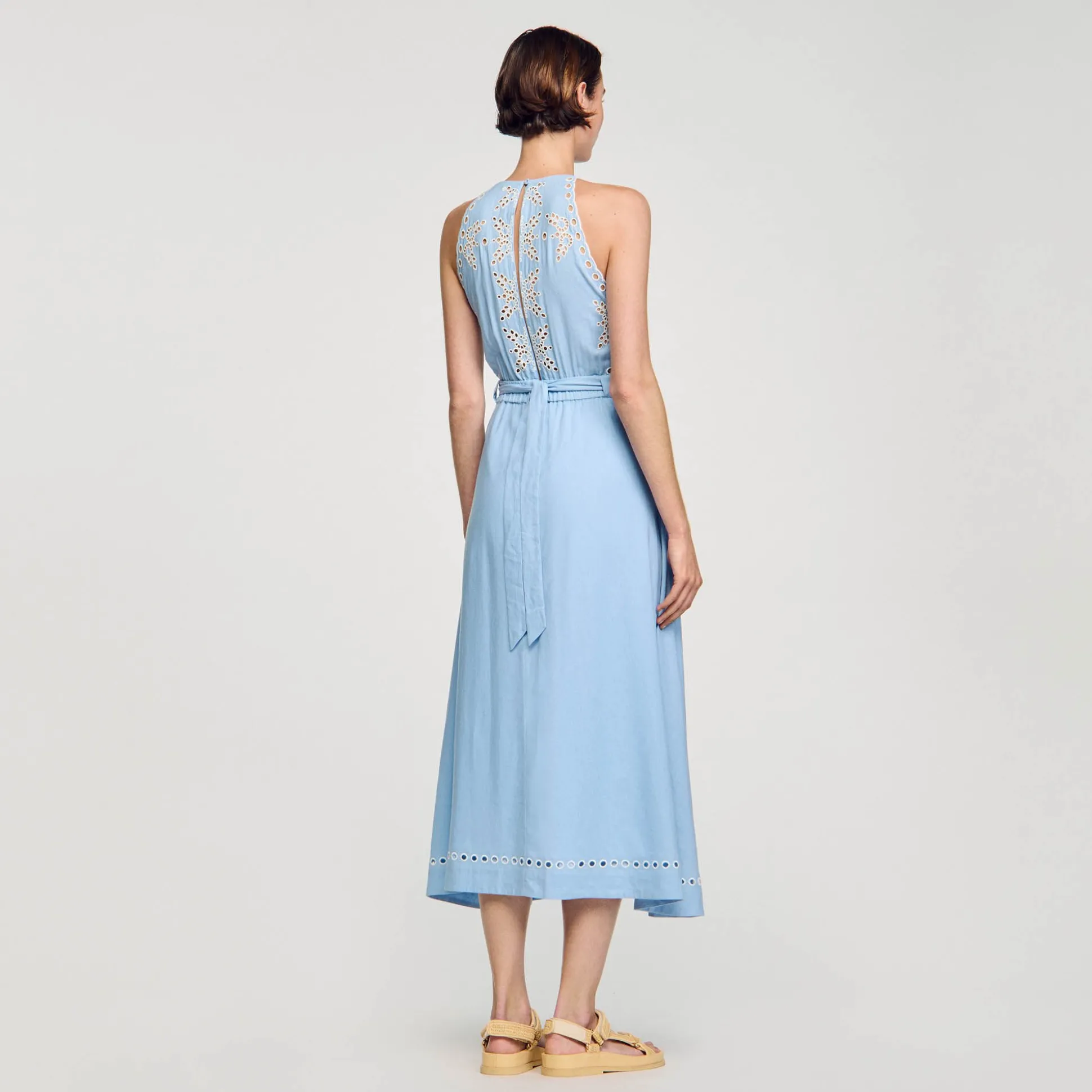 Robe Longue à Broderies Anglaises