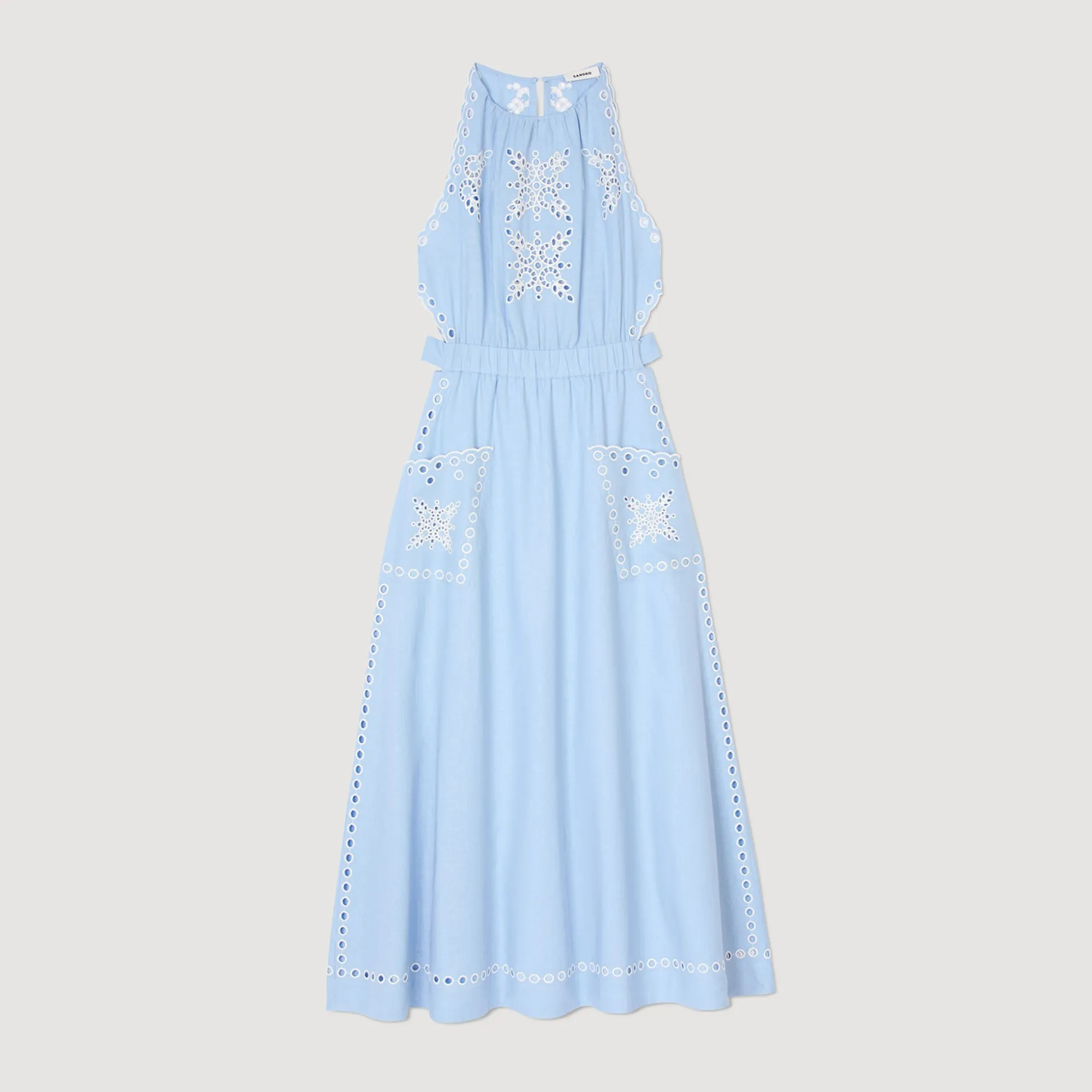 Robe Longue à Broderies Anglaises