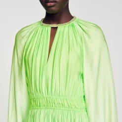 Robe Longue à Col Strassé