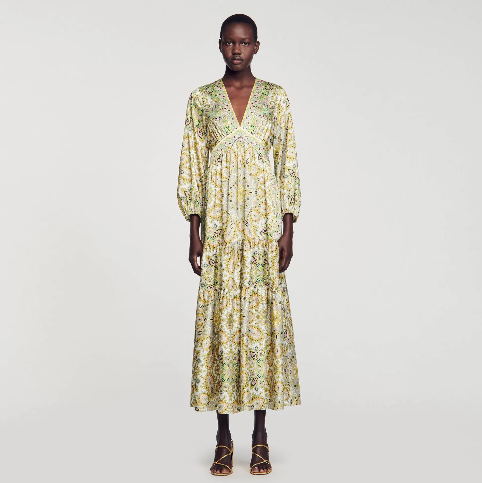 Robe Longue à Imprimé Foulard