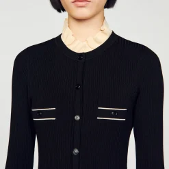 Robe Longue En Maille Côtelée
