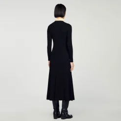 Robe Longue En Maille Côtelée