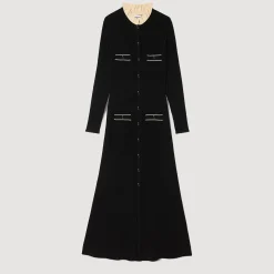 Robe Longue En Maille Côtelée