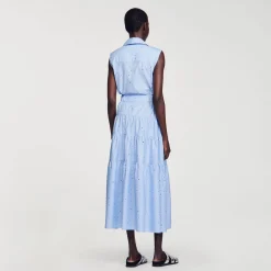 Robe Longue Nouée Ornée De Strass