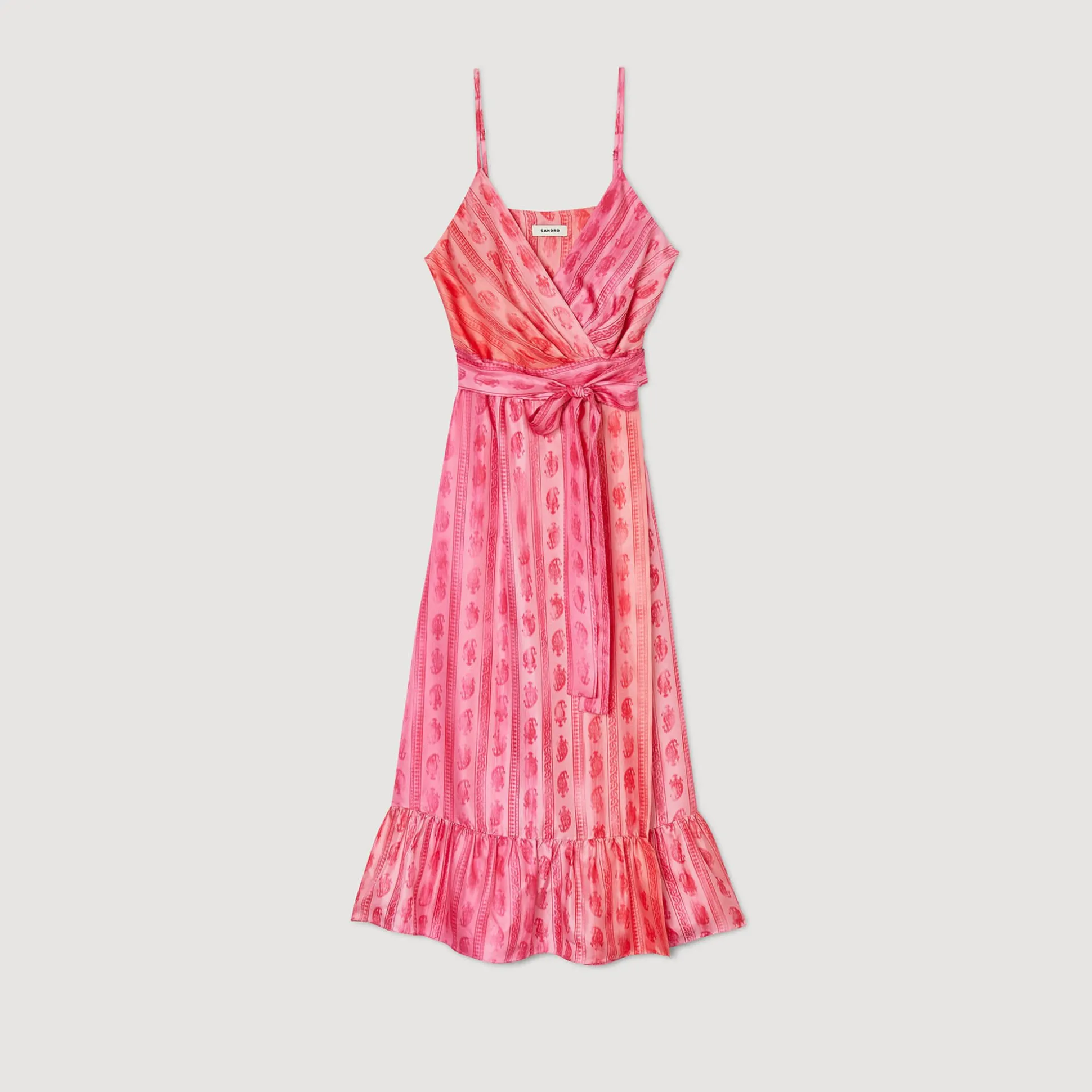 Robe Midi à Ceinture Nouée