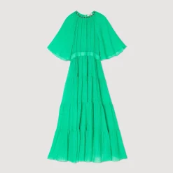 Robe Midi à Col Strassé