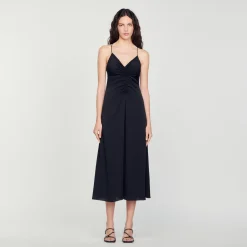 Robe Midi à Fines Bretelles