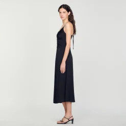Robe Midi à Fines Bretelles