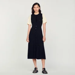 Robe Midi Côtelée