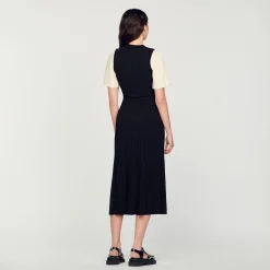 Robe Midi Côtelée
