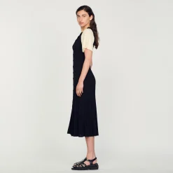 Robe Midi Côtelée