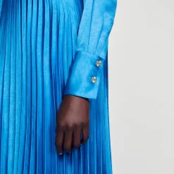 Robe Midi Satinée Plissée