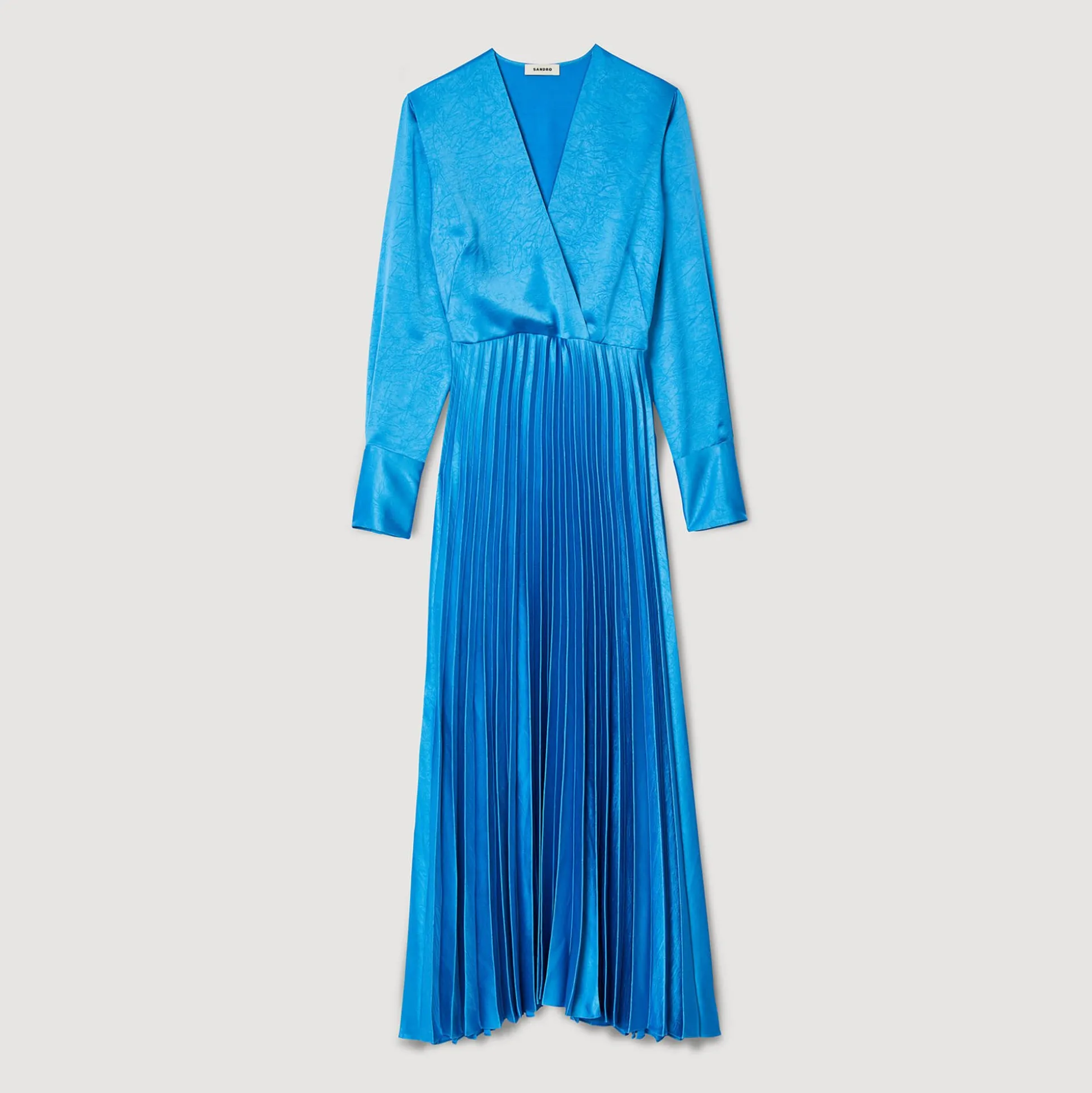 Robe Midi Satinée Plissée