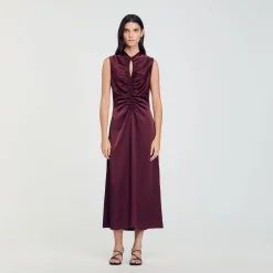 Robe Satinée Drapée