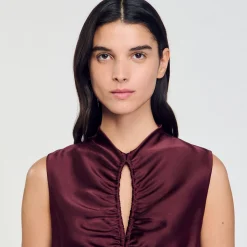 Robe Satinée Drapée