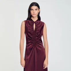 Robe Satinée Drapée