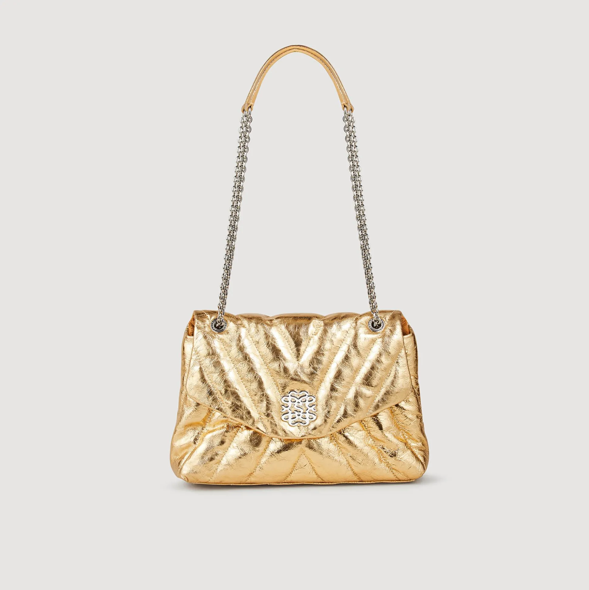 Sac Mila En Cuir Métallisé Matelassé