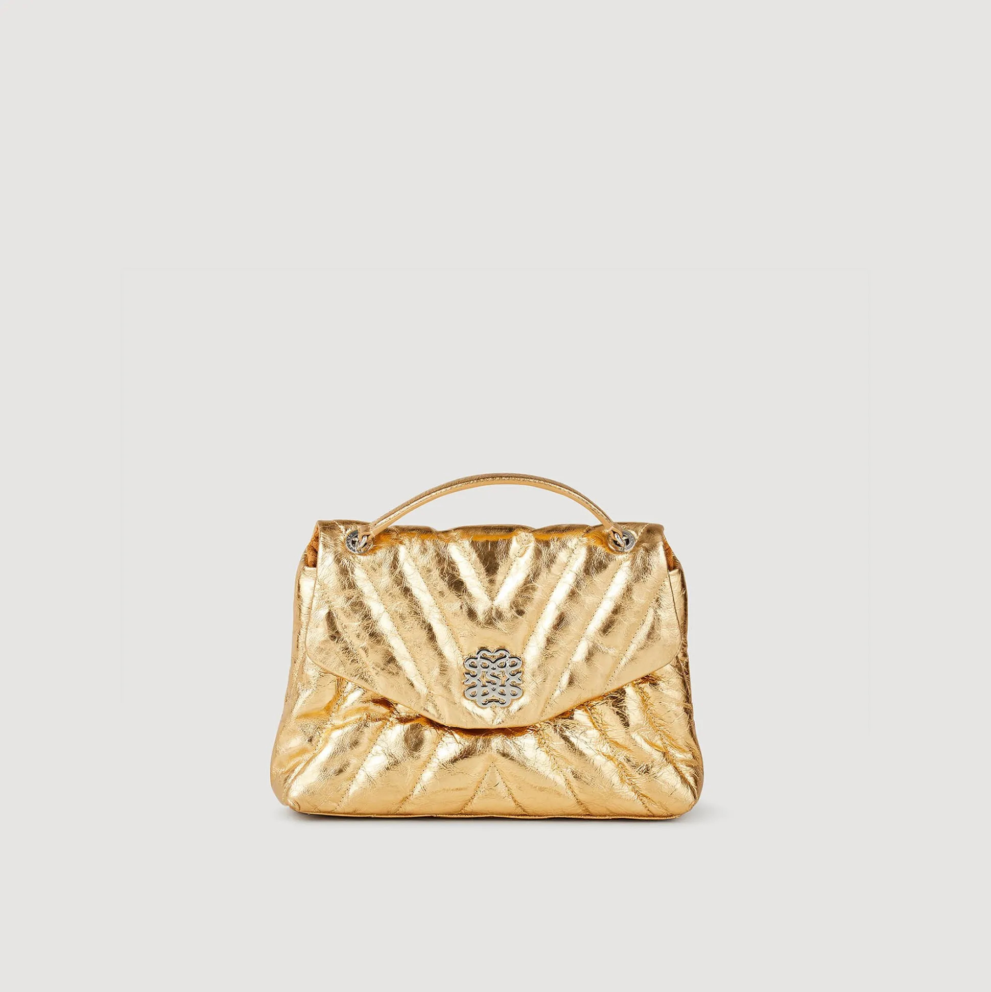 Sac Mila En Cuir Métallisé Matelassé