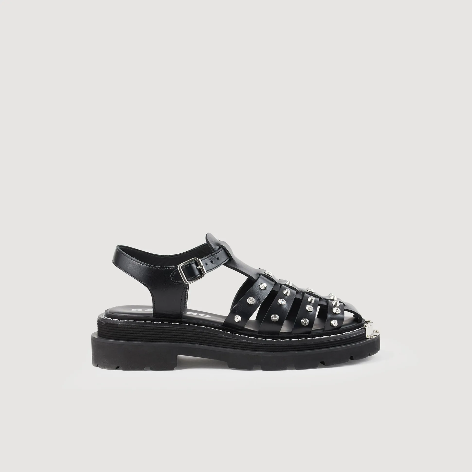 Sandales Olys Cloutées En Cuir