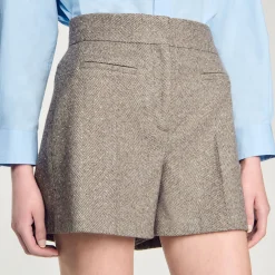 Short à Motifs Chevrons Orné De Strass