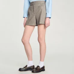 Short à Motifs Chevrons Orné De Strass