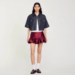 Short Jupe En Satin