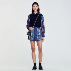 Short Jupe En Soie Imprimée