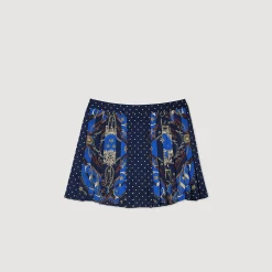 Short Jupe En Soie Imprimée