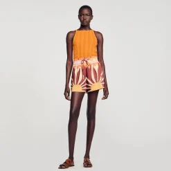 Short Satiné Imprimé