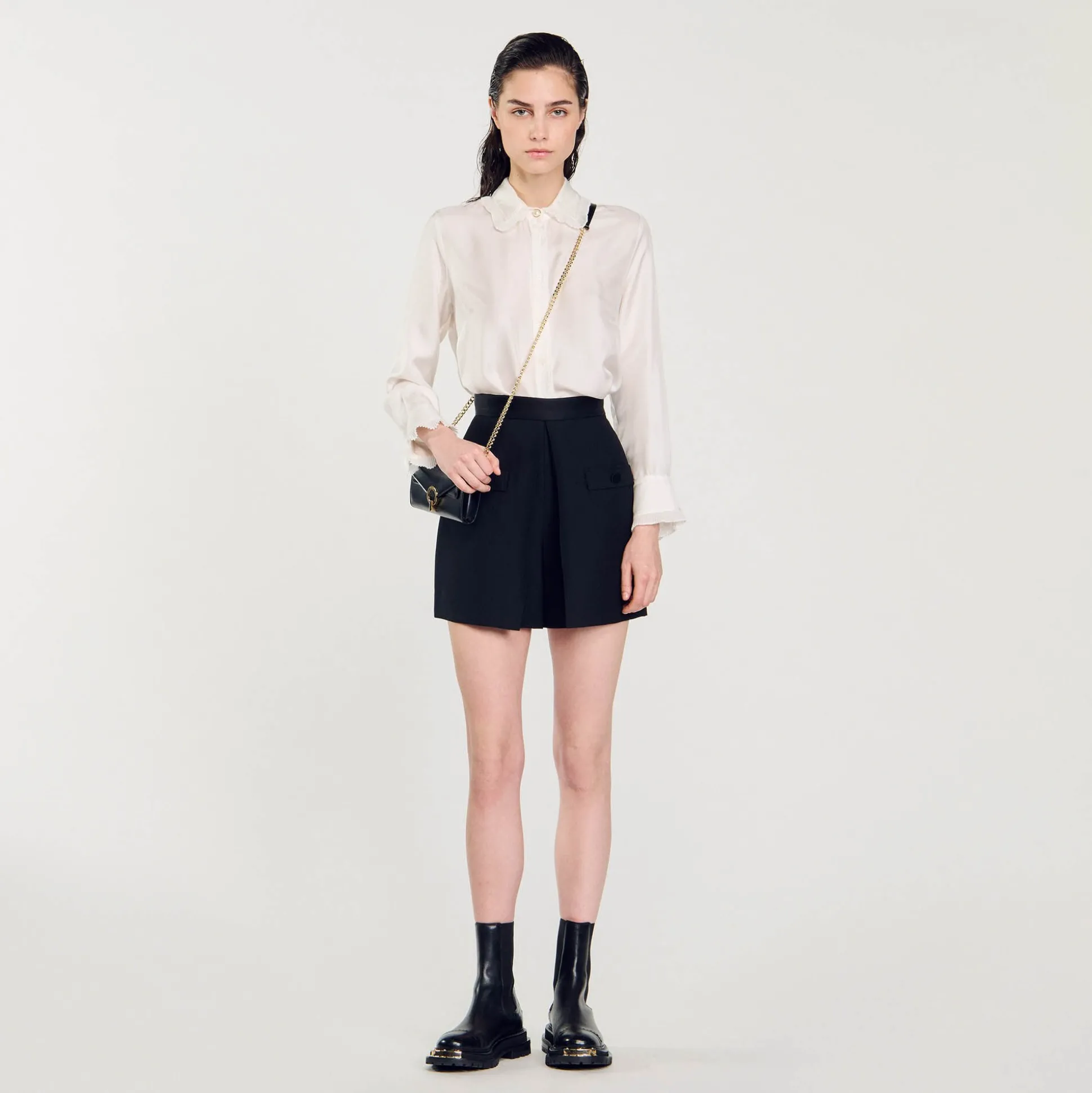 Short Taille Haute Avec Boutons