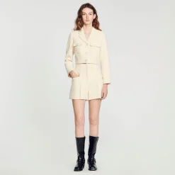 Short Taille Haute En Tweed