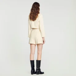 Short Taille Haute En Tweed