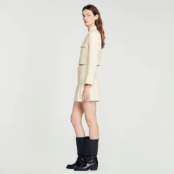 Short Taille Haute En Tweed