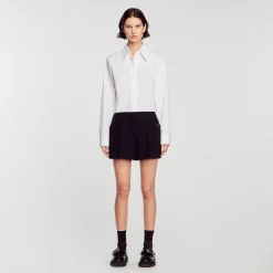 Short Taille Haute En Tweed