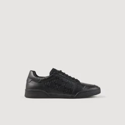 Sneakers En Cuir Embossé Square Cross